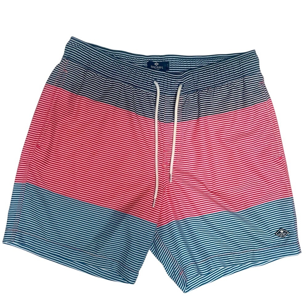 Sperry Hybrid Striped Swim Shorts Men's Large‎